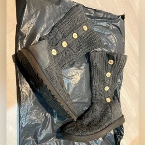 Ugg Striped Candy Boot Grey Brown US 9